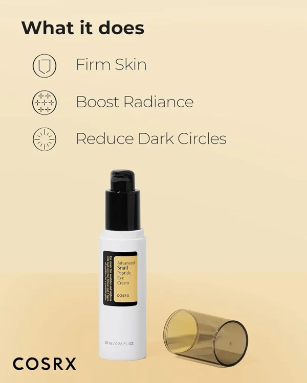 COSRX Advanced Snail Peptide Eye Cream.