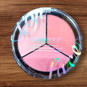 SEVENCOOL blush palette with three shades of pink