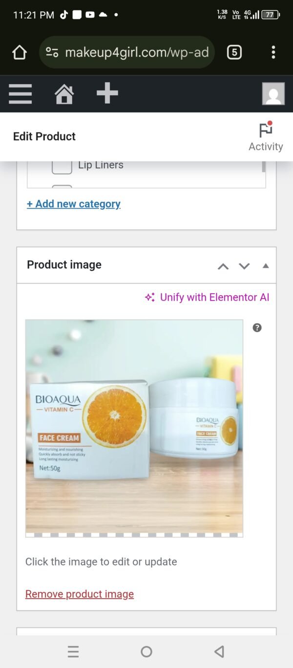 Bioaqua Vitamin C Face Cream