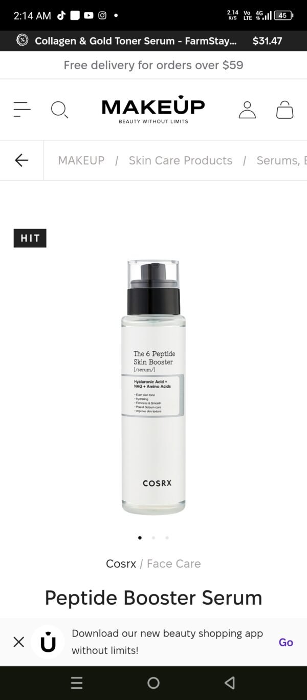 COSRX The 6 Peptide Skin Booster Serum