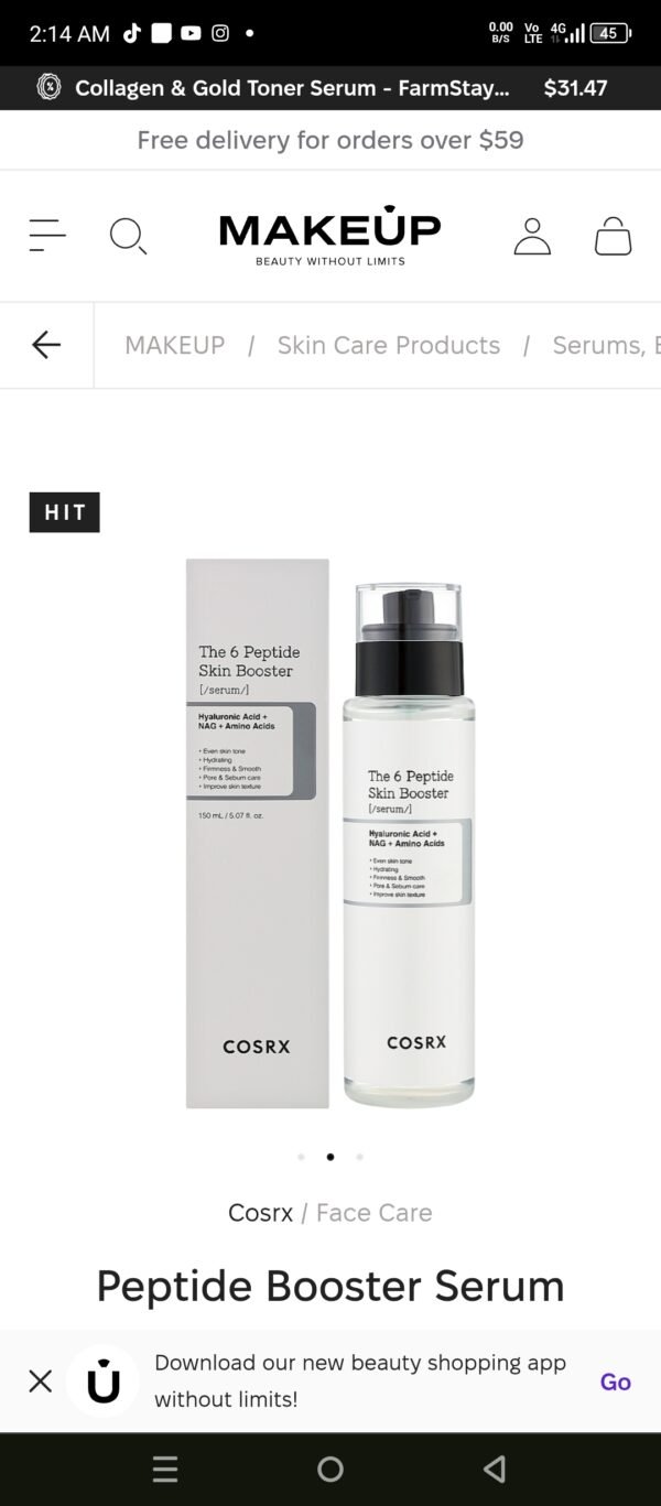 COSRX The 6 Peptide Skin Booster Serum