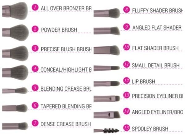 BH Cosmetics Lavish Elegance 15 Piece Brush Set with a bag