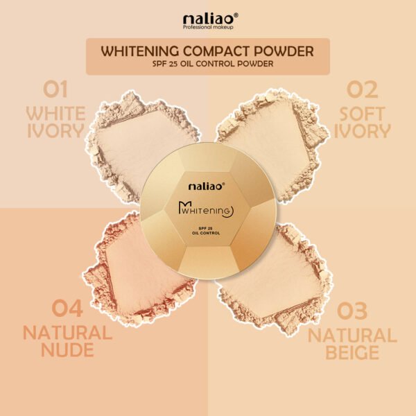 Maliao Whitening Oil-Free Long-Lasting Compact Powder - Flawless Matte Finish