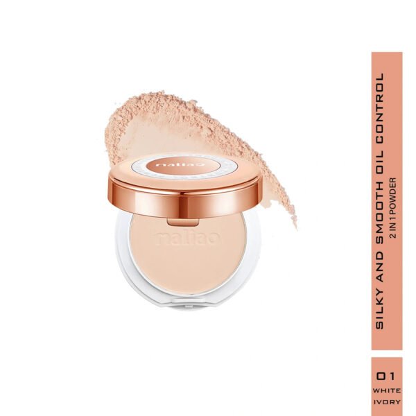 Maliao Silky Smooth Oil Control Compact Powder - 2-in-1 Formula for Perfect Coverage & All-Day Radiance