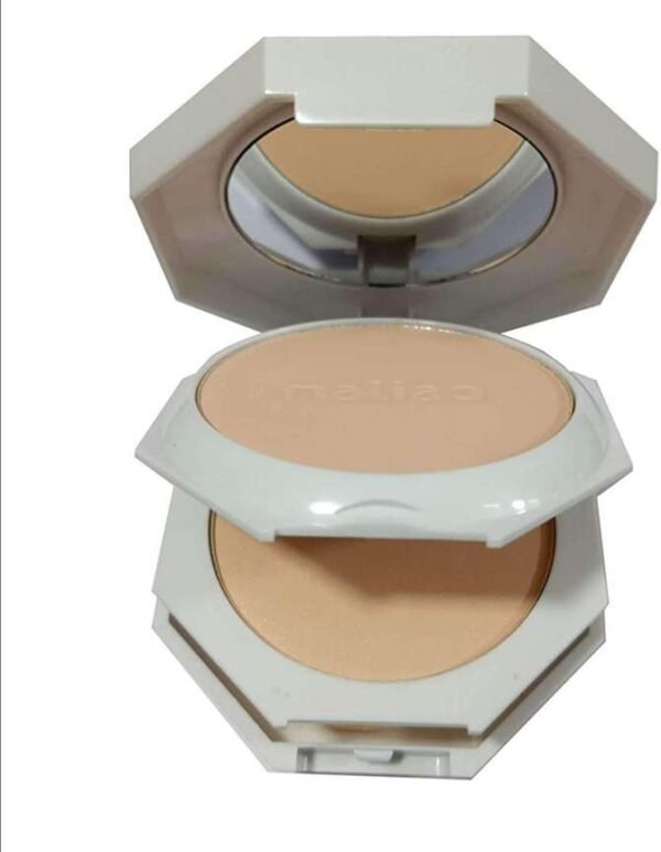 Maliao Whitening Compact Powder | Prime & Fine Makeup Effect | Long-Lasting Oil Control | Smooth Finish | Lightweight Formula | Ideal for All Skin Types