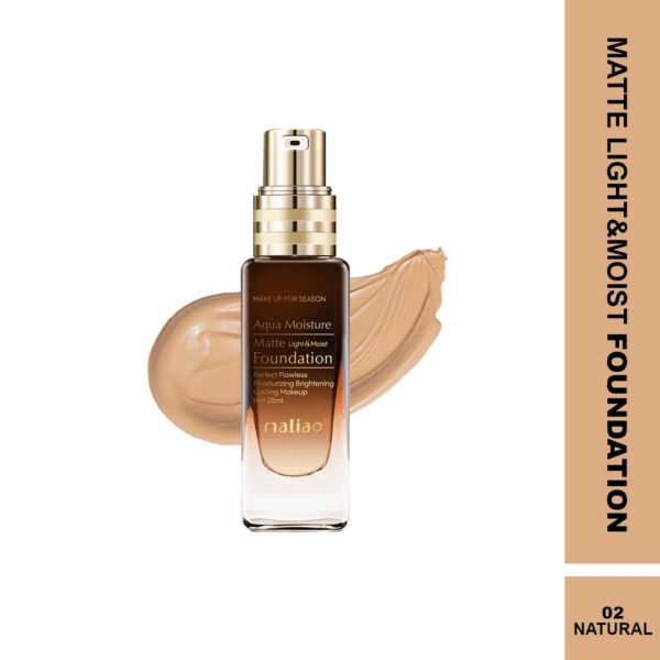 Maliao Aqua Moisture Matte Light & Moist Foundation - Hydrating Matte Finish