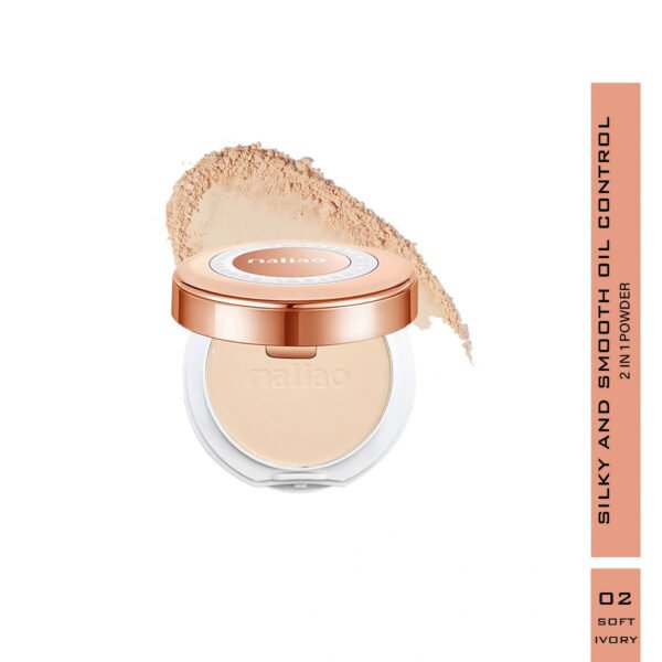 Maliao Silky Smooth Oil Control Compact Powder - 2-in-1 Formula for Perfect Coverage & All-Day Radiance