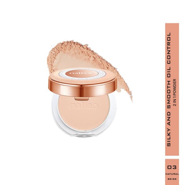 Maliao Silky Smooth Oil Control Compact Powder - 2-in-1 Formula for Perfect Coverage & All-Day Radiance