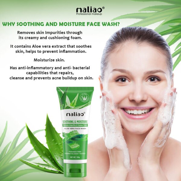 Maliao Soothing Aloe Vera Face Wash - Removes Impurities & Cleanses Pores