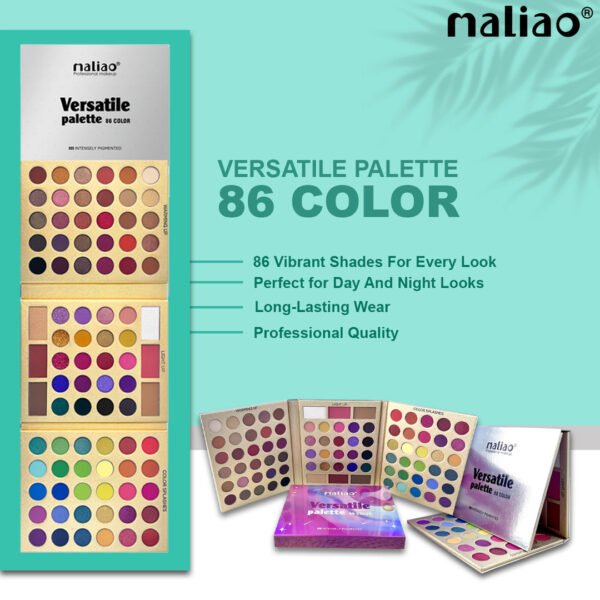Maliao Versatile Eyeshadow Palette - 86 Intensely Pigmented Colors for Endless Looks