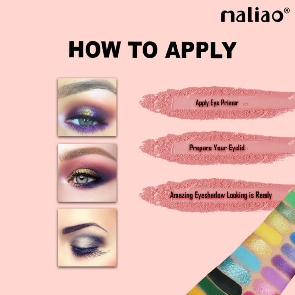 Maliao Terraced Palette - 56 Highly Pigmented Shades | Versatile Eyeshadow & Blush Palette