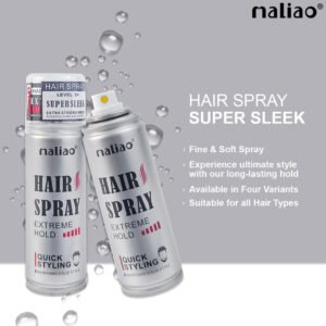 Maliao Extreme Hold Hairspray Level 5 – Long-Lasting Hair Fixative, Strong Hold for All-Day Style, Non-Greasy Formula