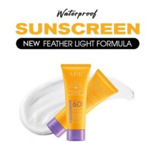 APK SPF 60 New Feather Light Formula PA+++ Whitening Sunscreen Cream Waterproof & Sweatproof UVA/UVB Protection
