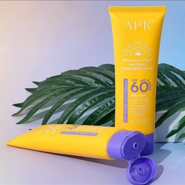 APK SPF 60 New Feather Light Formula PA+++ Whitening Sunscreen Cream Waterproof & Sweatproof UVA/UVB Protection
