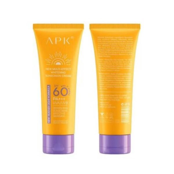 APK SPF 60 New Feather Light Formula PA+++ Whitening Sunscreen Cream Waterproof & Sweatproof UVA/UVB Protection