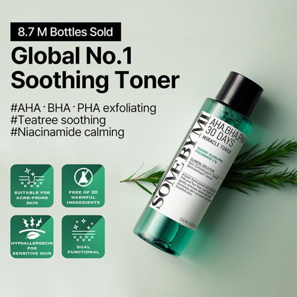 SOMEBYMI AHA BHA PHA 30 Days Miracle Toner – 150ml | Tea Tree & Niacinamide Skin Care