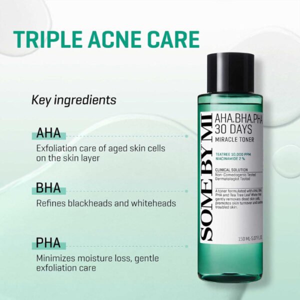 SOMEBYMI AHA BHA PHA 30 Days Miracle Toner – 150ml | Tea Tree & Niacinamide Skin Care
