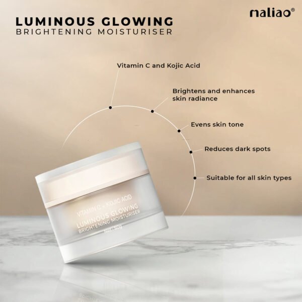 Maliao Vitamin C & Kojic Acid Brightening Moisturizer – Dark Spot Corrector & Radiant Glow,