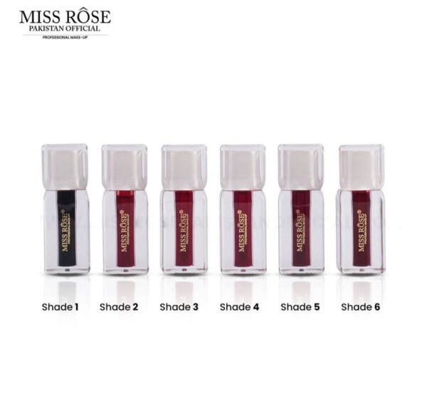Miss Rose Crystal No Transfer 2in1 Lipstick Tint & Liquid Blusher 6pcs Set