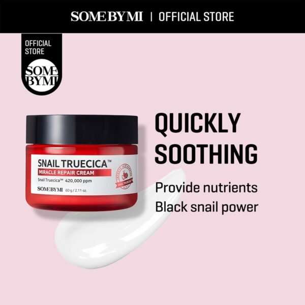 Snail Truecica Miracle Repair Cream – SOME BY MI Korean Moisturiser for Sensitive Skin (60ml)