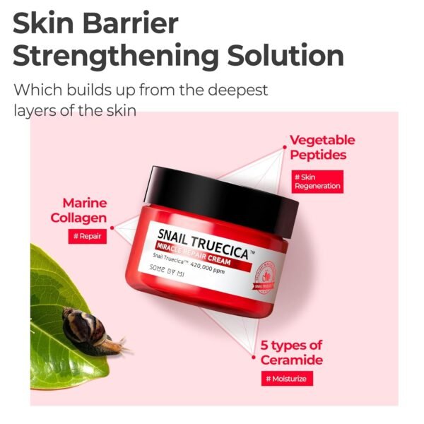 Snail Truecica Miracle Repair Cream – SOME BY MI Korean Moisturiser for Sensitive Skin (60ml)