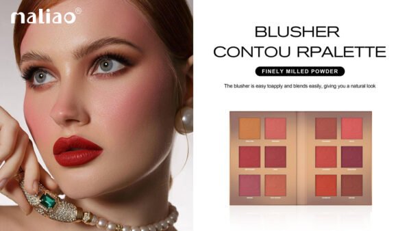 Maliao Blusher Contour Palette - Lightweight, Soft-Textured Powder