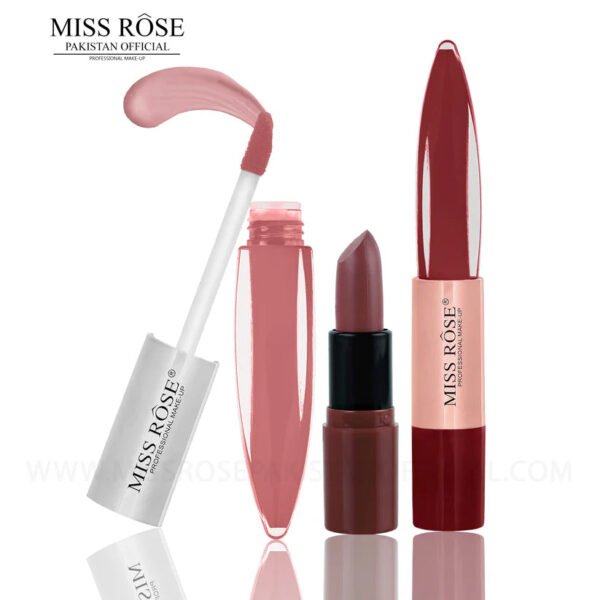 AH1I4118-Copy Miss Rose Dual-Ended Matte Lipstick & Lip Gloss