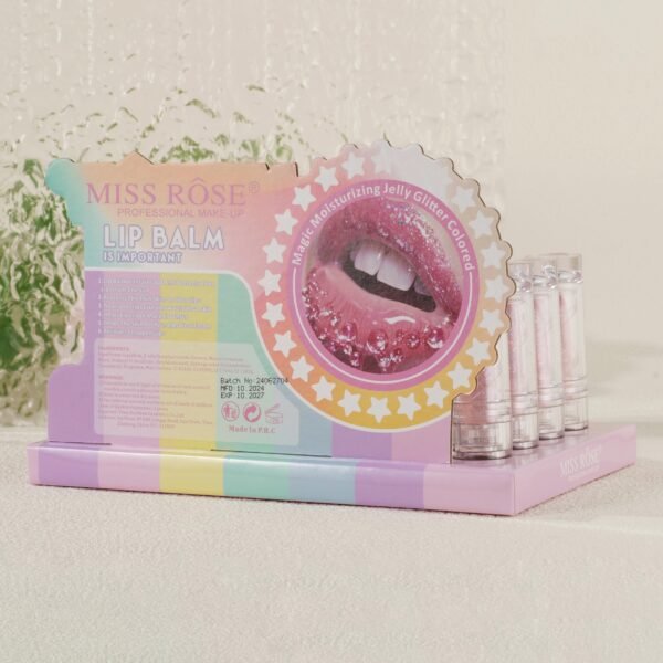 Miss Rose Jelly Glitter Colored Lip Balm