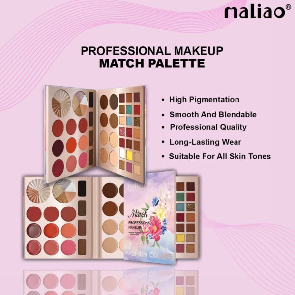 Maliao 44-Color Shadow Palette - Highlighter, Contour, Blusher, Eyebrow, and Eyeshadow