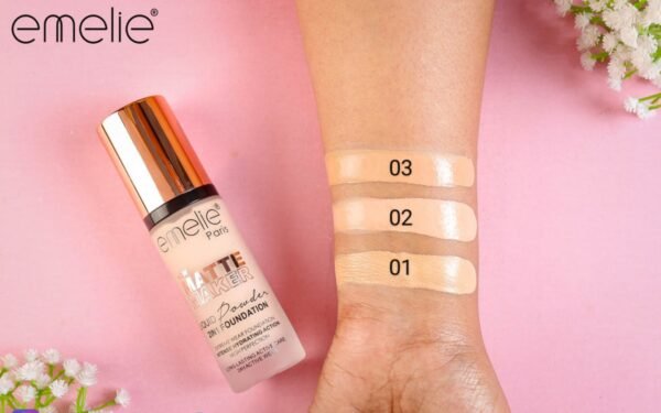 Emelie Paris Matte Maker Liquid Powder Foundation – 2 in 1 Long Lasting Matte Finish