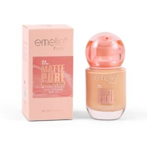 Emelie Paris Matte Pure Foundation & Concealer – 24H Wear with SPF 20