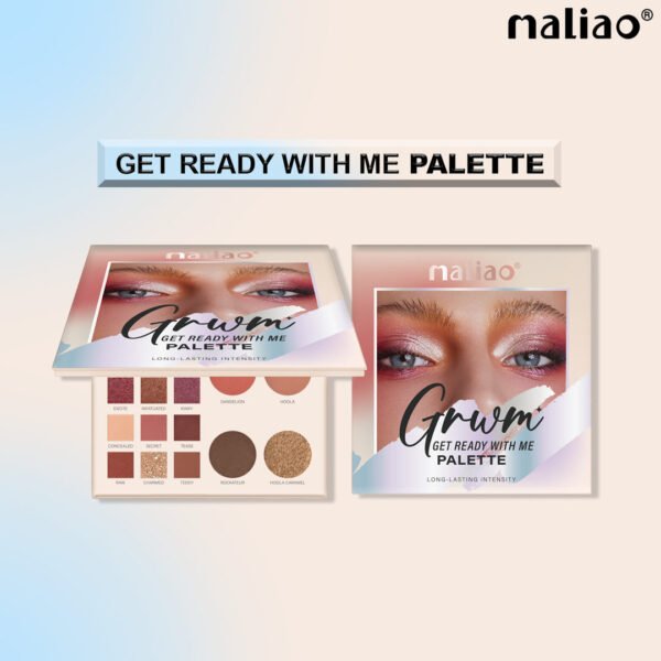 Maliao Get Ready With Me (GRWM) Palette - Long-Lasting Highlighter, Blusher, Contour & Eyeshadow