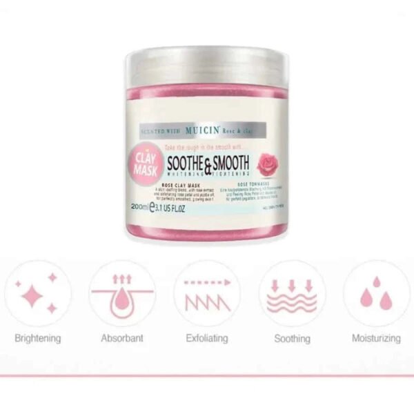 MUICIN Rose Pink Clay Mask – Deep Cleansing Glow