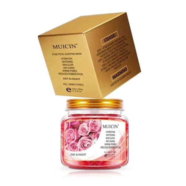 MUICIN Natural Rose Petal Day & Night Sleeping Mask – Anti-Aging Glow