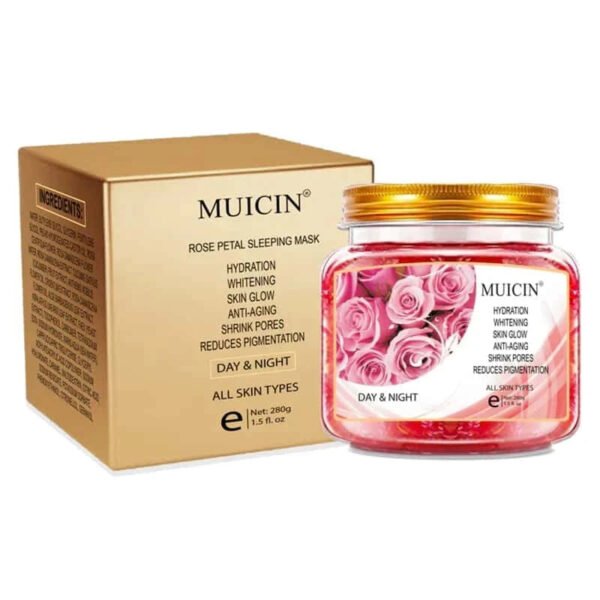 MUICIN Natural Rose Petal Day & Night Sleeping Mask – Anti-Aging Glow