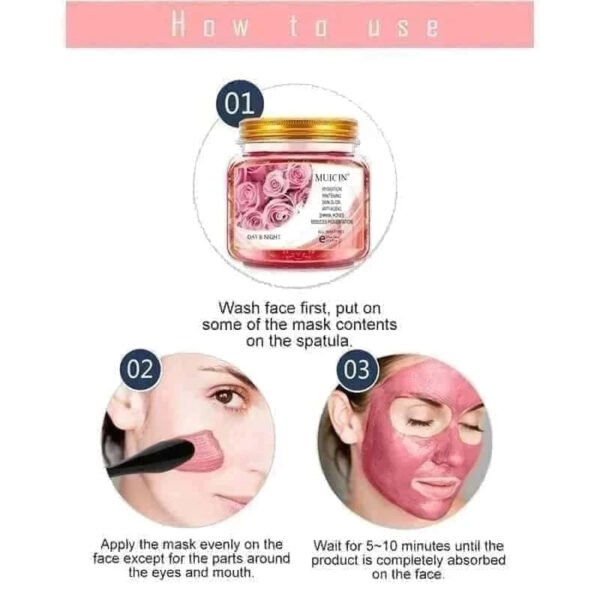 MUICIN Natural Rose Petal Day & Night Sleeping Mask – Anti-Aging Glow