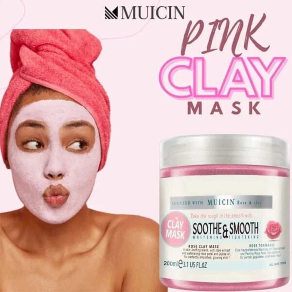 MUICIN Rose Pink Clay Mask – Deep Cleansing Glow